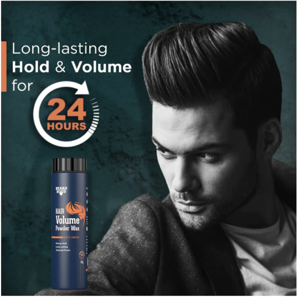 Hair Volumizing Powder Hair Wax 20g | Strong Hold, Matte Finish Hair Styling | Natural & Zero Toxin Hair Styling Powder hair wax for men - Image 2